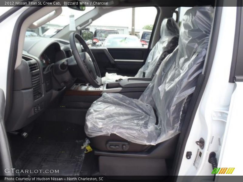 Blizzard White / Charcoal 2012 Nissan Titan SL Crew Cab