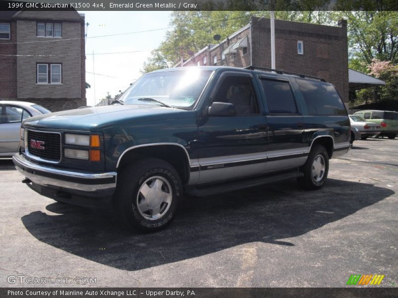 Emerald Green Metallic / Gray 1996 GMC Suburban K1500 4x4