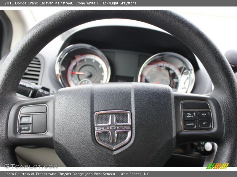 Stone White / Black/Light Graystone 2011 Dodge Grand Caravan Mainstreet