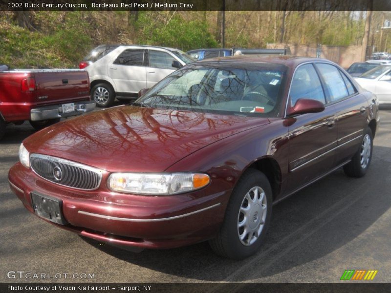 Bordeaux Red Pearl / Medium Gray 2002 Buick Century Custom