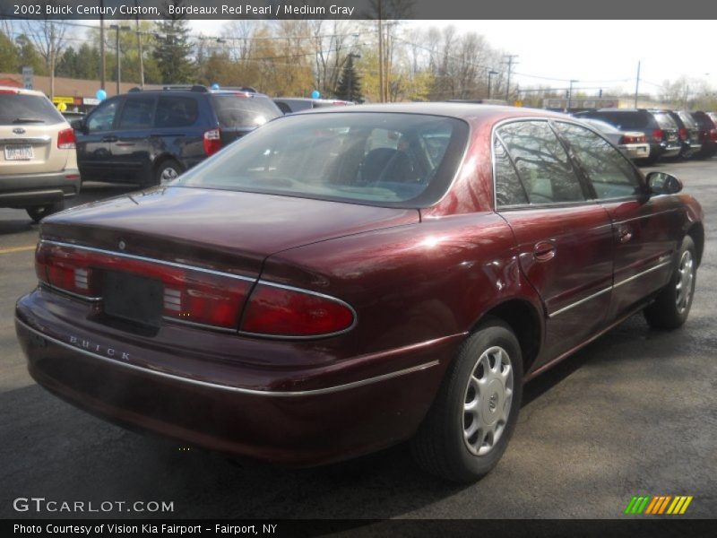 Bordeaux Red Pearl / Medium Gray 2002 Buick Century Custom