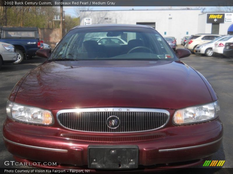 Bordeaux Red Pearl / Medium Gray 2002 Buick Century Custom