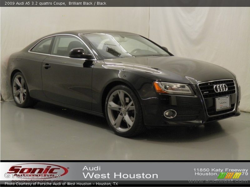 Brilliant Black / Black 2009 Audi A5 3.2 quattro Coupe