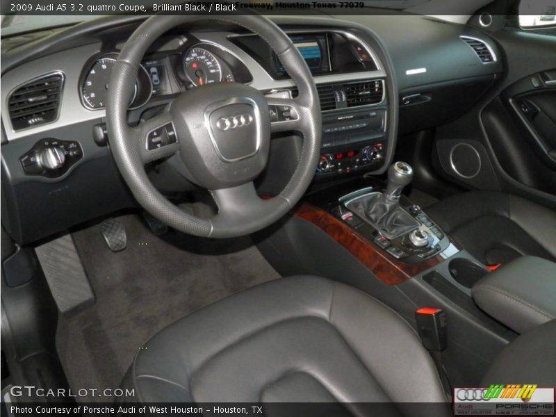 Brilliant Black / Black 2009 Audi A5 3.2 quattro Coupe