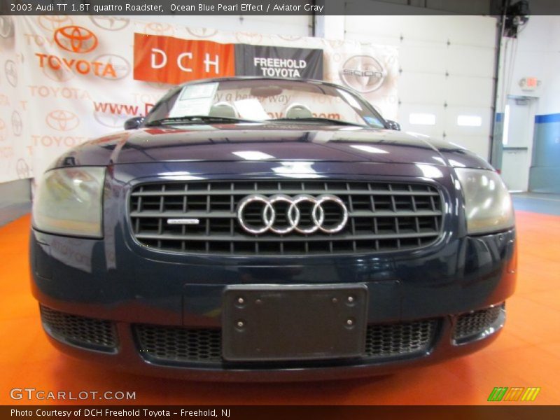 Ocean Blue Pearl Effect / Aviator Gray 2003 Audi TT 1.8T quattro Roadster