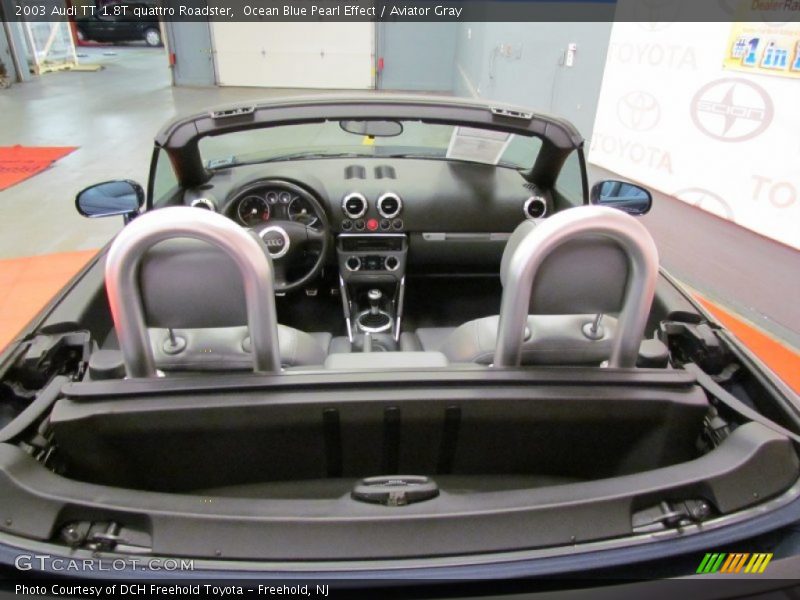 Ocean Blue Pearl Effect / Aviator Gray 2003 Audi TT 1.8T quattro Roadster