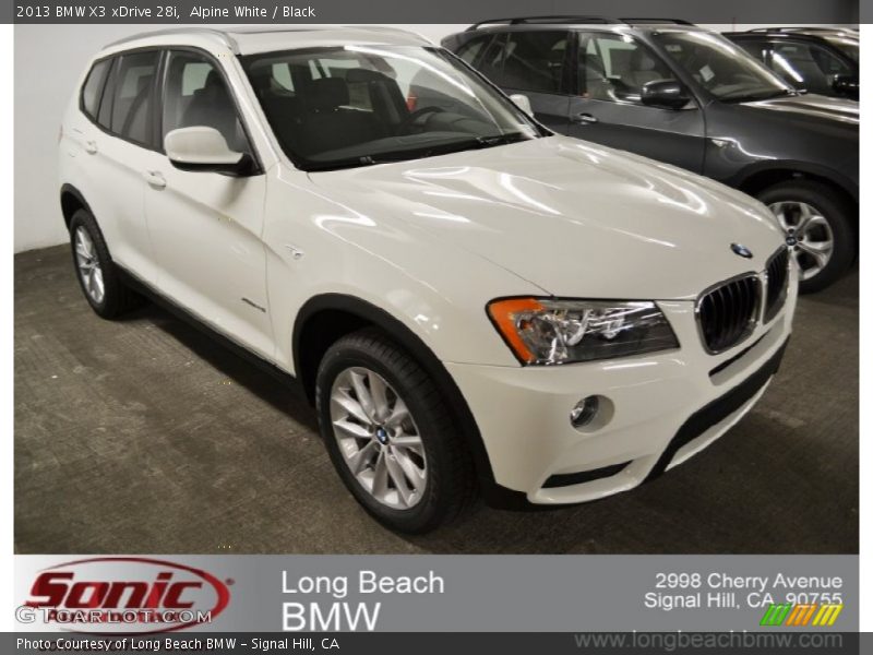 Alpine White / Black 2013 BMW X3 xDrive 28i