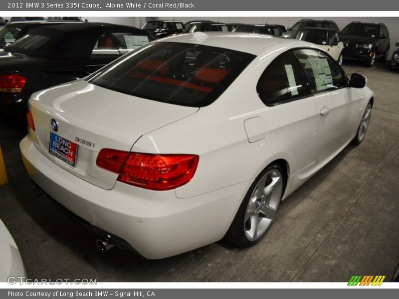Alpine White / Coral Red/Black 2012 BMW 3 Series 335i Coupe