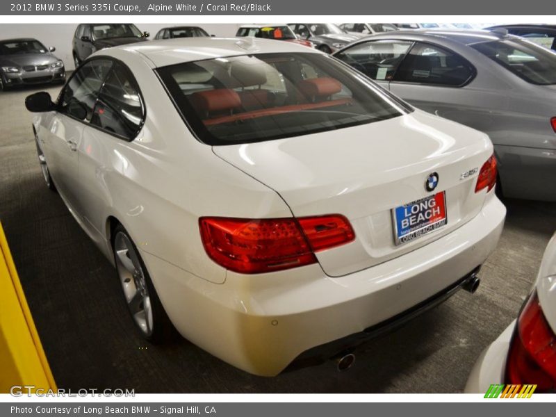 Alpine White / Coral Red/Black 2012 BMW 3 Series 335i Coupe