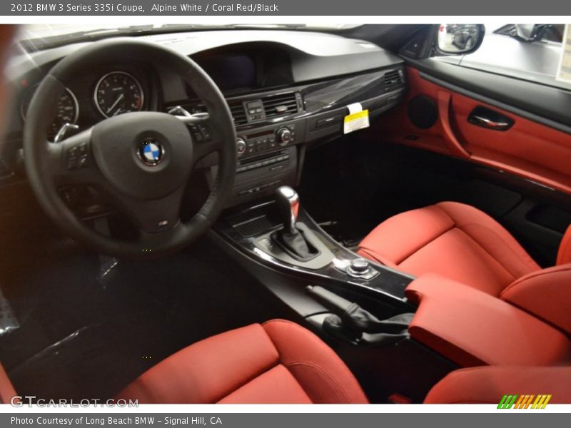 Alpine White / Coral Red/Black 2012 BMW 3 Series 335i Coupe