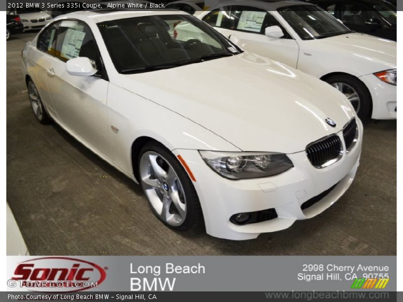 Alpine White / Black 2012 BMW 3 Series 335i Coupe