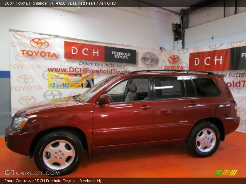 Salsa Red Pearl / Ash Gray 2007 Toyota Highlander V6 4WD