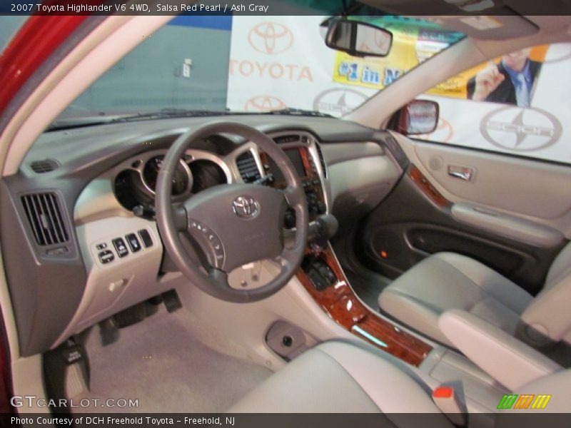 Salsa Red Pearl / Ash Gray 2007 Toyota Highlander V6 4WD