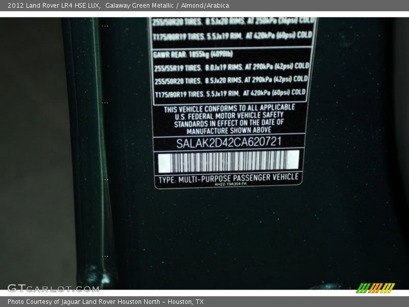 Galaway Green Metallic / Almond/Arabica 2012 Land Rover LR4 HSE LUX