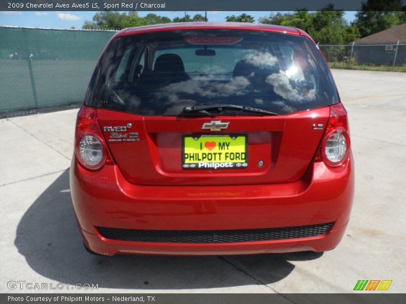 Sport Red / Charcoal 2009 Chevrolet Aveo Aveo5 LS