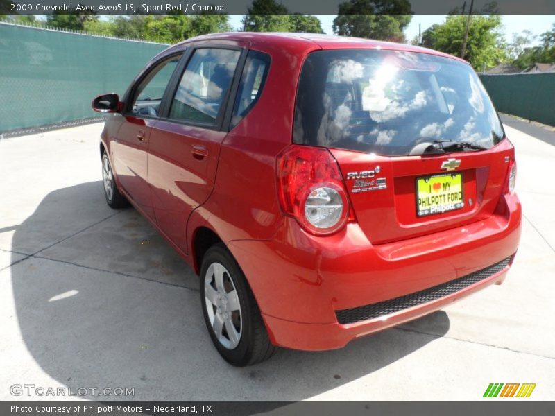 Sport Red / Charcoal 2009 Chevrolet Aveo Aveo5 LS