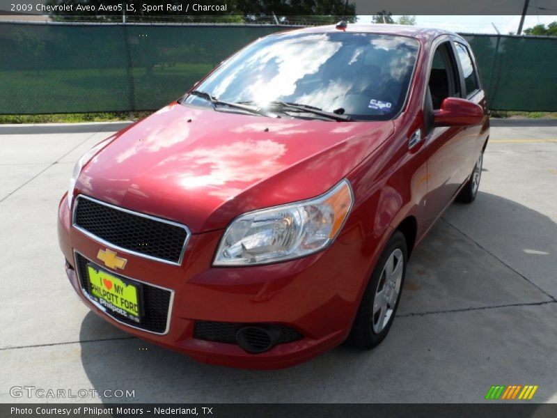 Sport Red / Charcoal 2009 Chevrolet Aveo Aveo5 LS