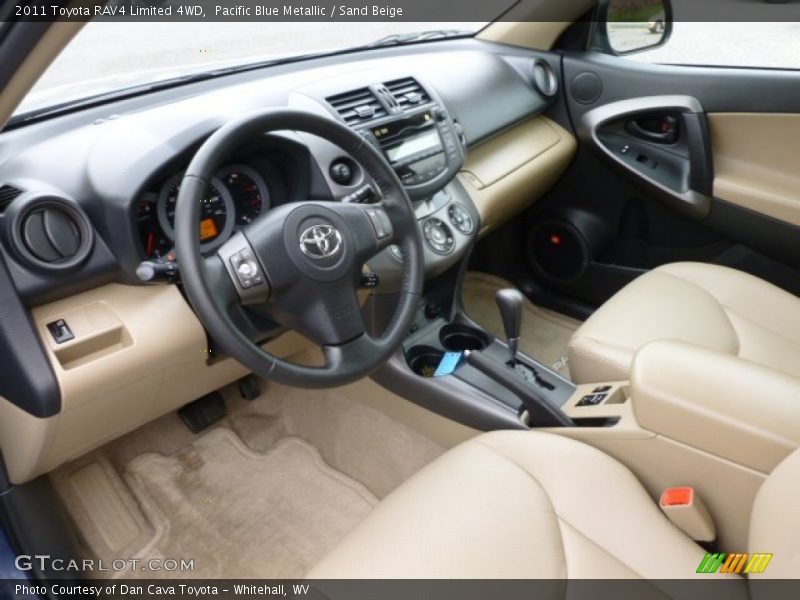Pacific Blue Metallic / Sand Beige 2011 Toyota RAV4 Limited 4WD