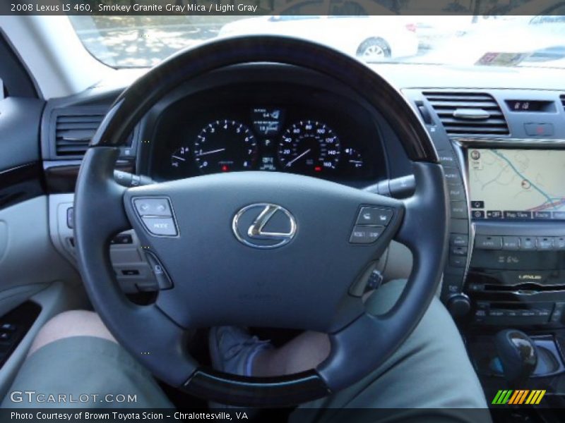 Smokey Granite Gray Mica / Light Gray 2008 Lexus LS 460