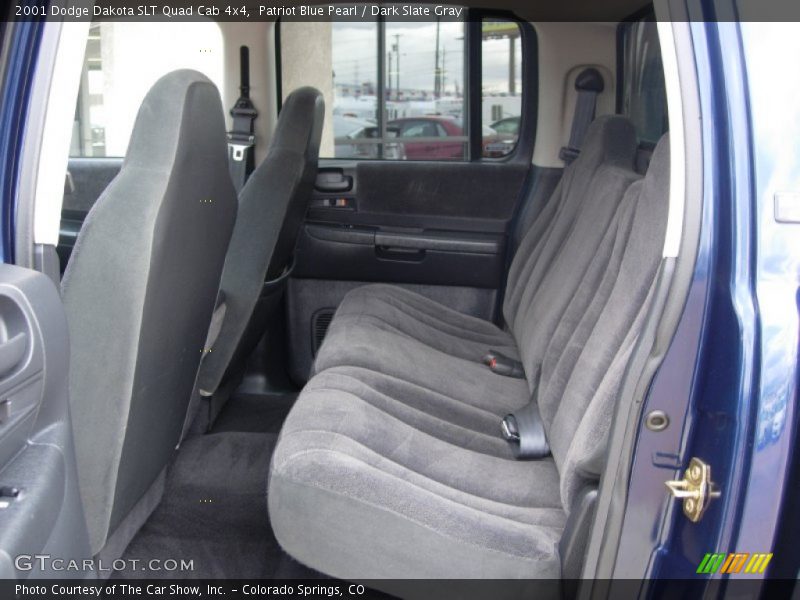 Patriot Blue Pearl / Dark Slate Gray 2001 Dodge Dakota SLT Quad Cab 4x4