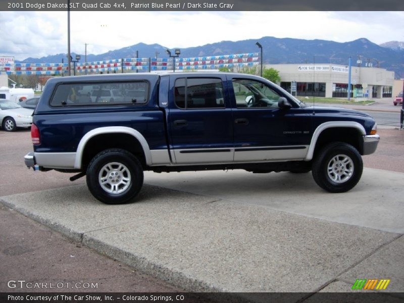 Patriot Blue Pearl / Dark Slate Gray 2001 Dodge Dakota SLT Quad Cab 4x4