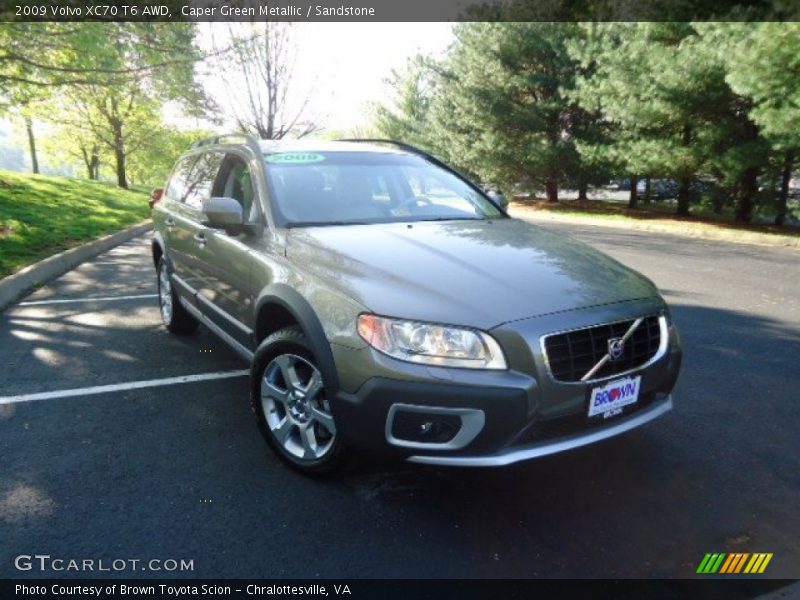 Caper Green Metallic / Sandstone 2009 Volvo XC70 T6 AWD