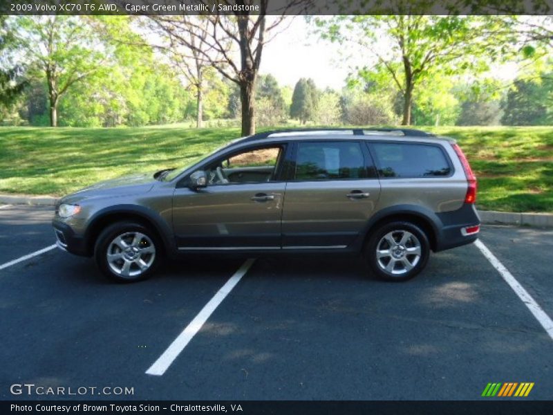 Caper Green Metallic / Sandstone 2009 Volvo XC70 T6 AWD