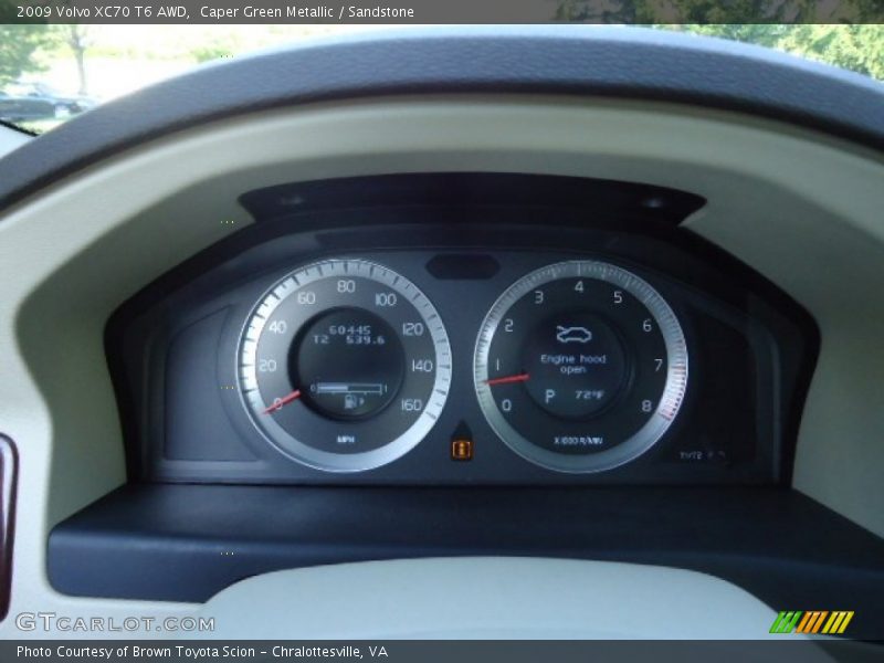 Caper Green Metallic / Sandstone 2009 Volvo XC70 T6 AWD