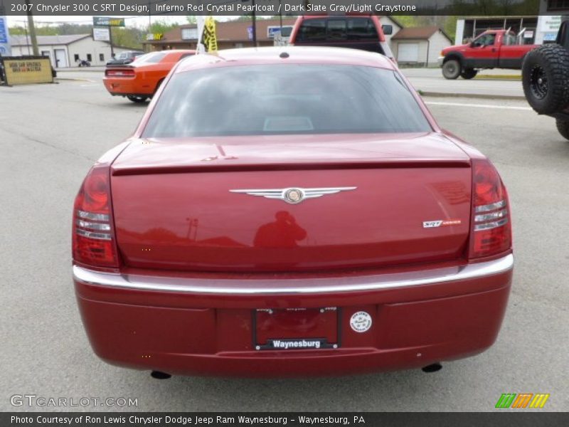 Inferno Red Crystal Pearlcoat / Dark Slate Gray/Light Graystone 2007 Chrysler 300 C SRT Design