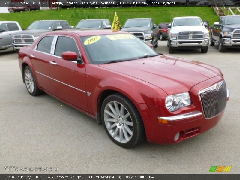 Inferno Red Crystal Pearlcoat / Dark Slate Gray/Light Graystone 2007 Chrysler 300 C SRT Design