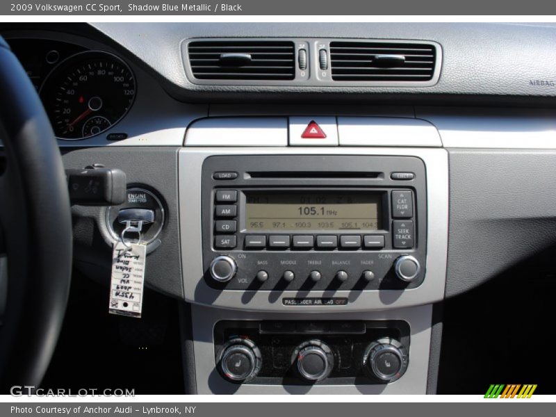 Shadow Blue Metallic / Black 2009 Volkswagen CC Sport