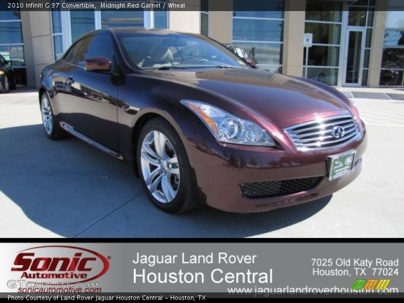 Midnight Red Garnet / Wheat 2010 Infiniti G 37 Convertible