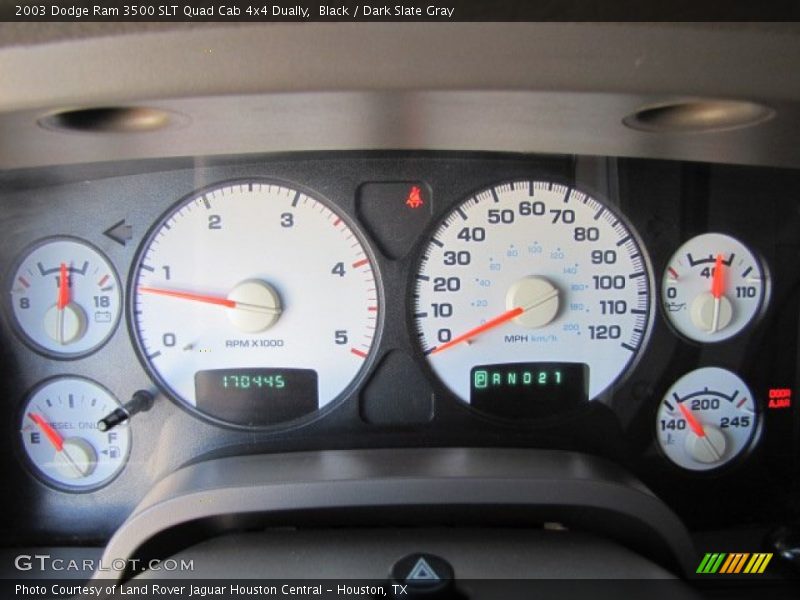 Black / Dark Slate Gray 2003 Dodge Ram 3500 SLT Quad Cab 4x4 Dually