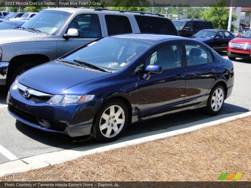 Royal Blue Pearl / Gray 2011 Honda Civic LX Sedan