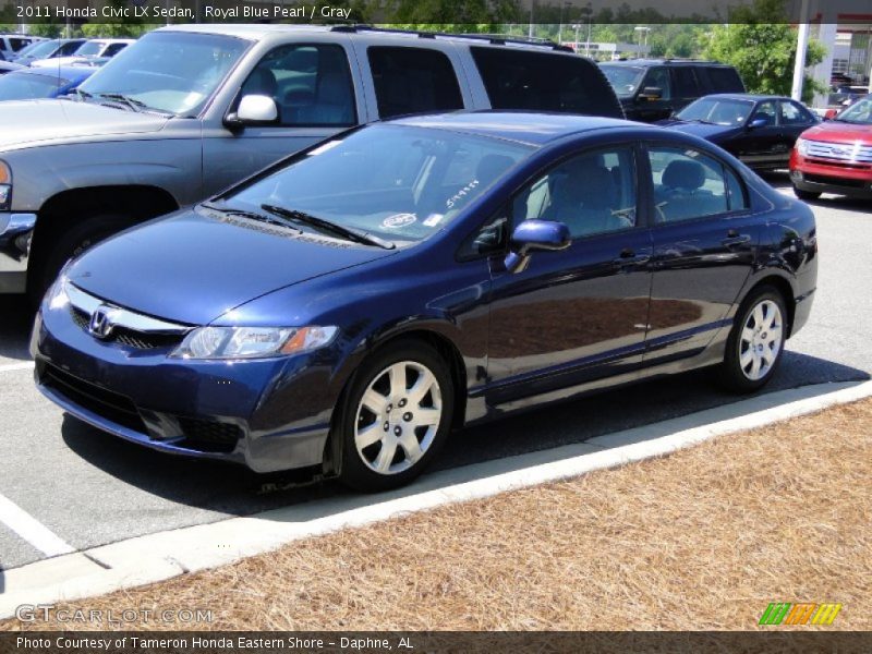 Royal Blue Pearl / Gray 2011 Honda Civic LX Sedan