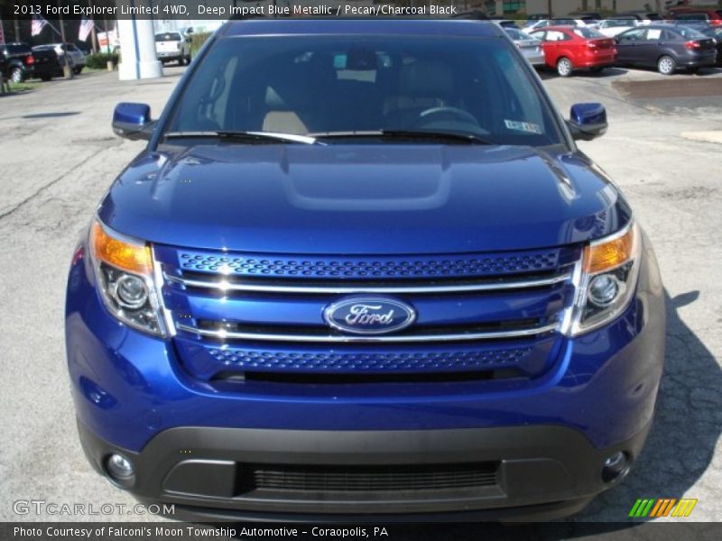 Deep Impact Blue Metallic / Pecan/Charcoal Black 2013 Ford Explorer Limited 4WD