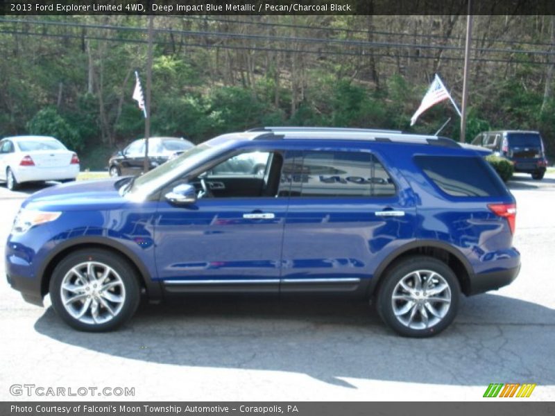 Deep Impact Blue Metallic / Pecan/Charcoal Black 2013 Ford Explorer Limited 4WD