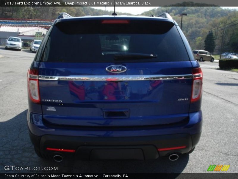 Deep Impact Blue Metallic / Pecan/Charcoal Black 2013 Ford Explorer Limited 4WD