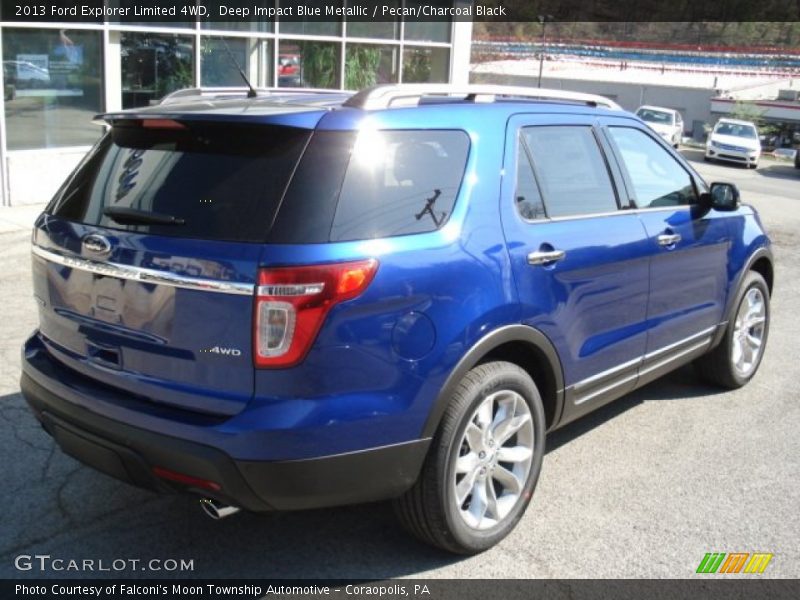 Deep Impact Blue Metallic / Pecan/Charcoal Black 2013 Ford Explorer Limited 4WD
