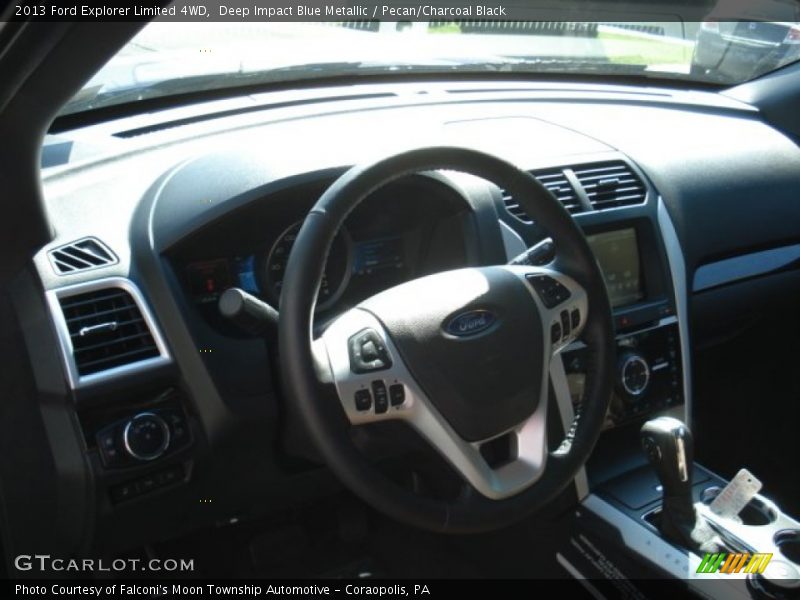 Deep Impact Blue Metallic / Pecan/Charcoal Black 2013 Ford Explorer Limited 4WD