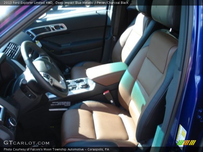 Deep Impact Blue Metallic / Pecan/Charcoal Black 2013 Ford Explorer Limited 4WD