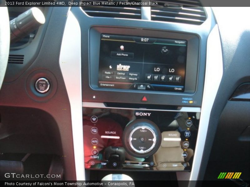 Deep Impact Blue Metallic / Pecan/Charcoal Black 2013 Ford Explorer Limited 4WD