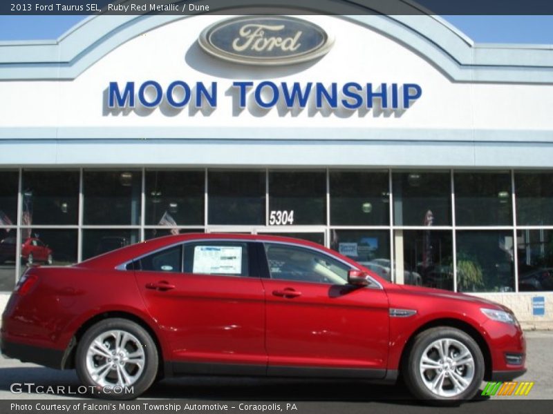 Ruby Red Metallic / Dune 2013 Ford Taurus SEL