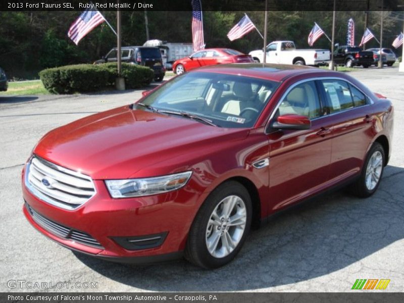 Ruby Red Metallic / Dune 2013 Ford Taurus SEL