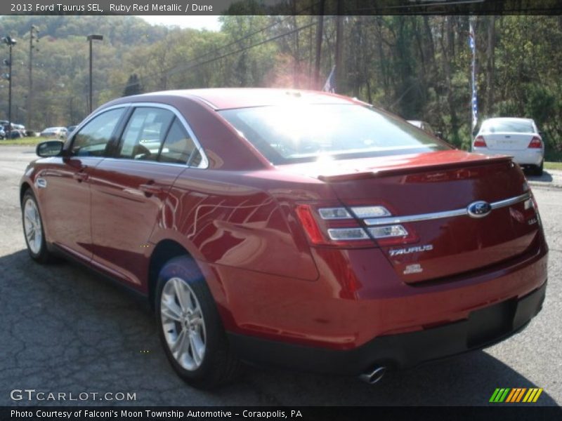 Ruby Red Metallic / Dune 2013 Ford Taurus SEL