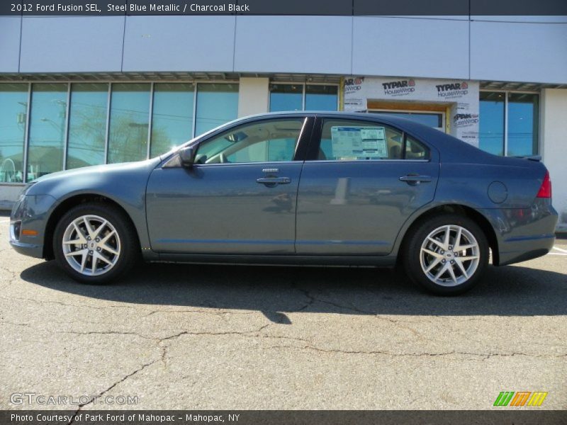 Steel Blue Metallic / Charcoal Black 2012 Ford Fusion SEL