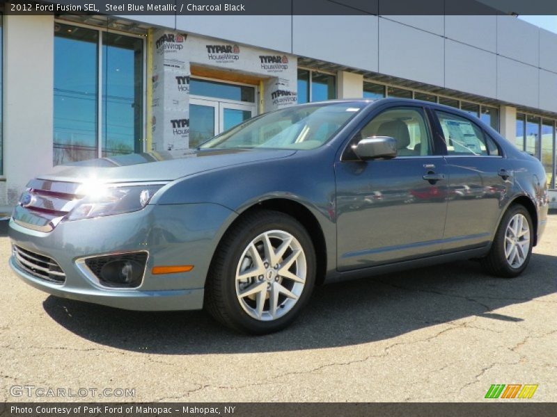Steel Blue Metallic / Charcoal Black 2012 Ford Fusion SEL