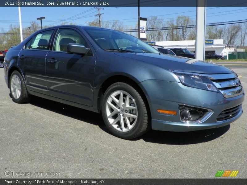 Steel Blue Metallic / Charcoal Black 2012 Ford Fusion SEL