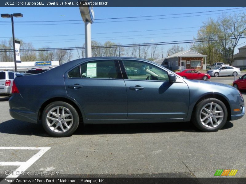 Steel Blue Metallic / Charcoal Black 2012 Ford Fusion SEL