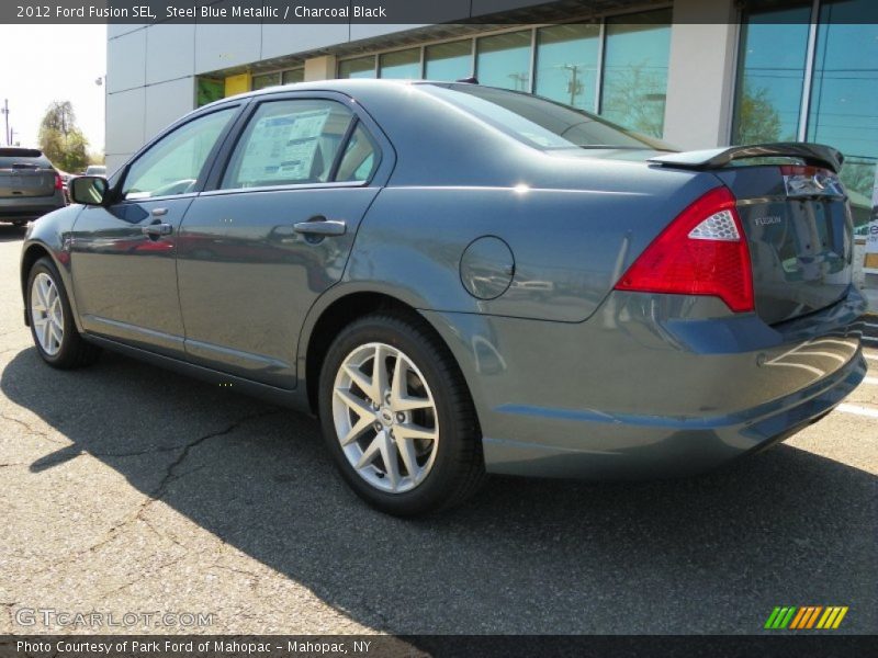 Steel Blue Metallic / Charcoal Black 2012 Ford Fusion SEL
